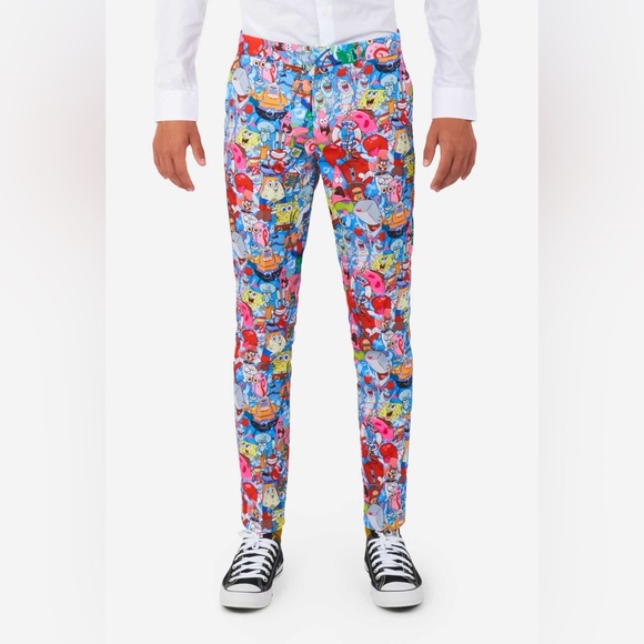 Opposuits Spongebob SquarePants Frenzy Suit Blazer Pants Tie Size 10Y Youth - Picture 7 of 10